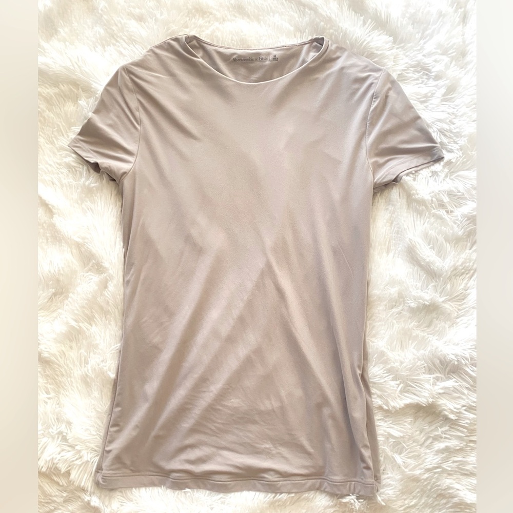 Abercrombie & Fitch Taupe Satin Blouse